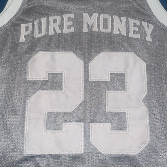 Laced Up Retro 4 Michael Jordan Pure Money Sewn Goat Jersey - Picture 5 of 6